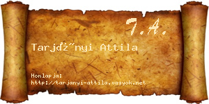 Tarjányi Attila névjegykártya