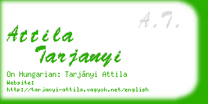 attila tarjanyi business card