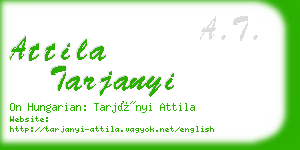 attila tarjanyi business card